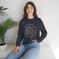 “Have Yourself a Merry Little Christmas” Snowflake Gildan Crewneck Sweatshirt