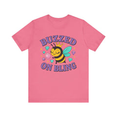 Buzzed on Bling - Bee T-Shirt | Fun Unisex Tee for Bee Lovers and Jewelry Lovers alike
