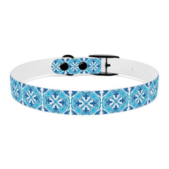 Dog Collar- Blue Mexican Talavera Tile Print