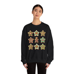Festive Gingerbread Sweatshirt, Holiday Crewneck, Christmas Gift, Cozy Sweatshirt, Unisex Casual Wear
