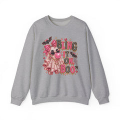 'Bling It On Boo' Pink Ghost Halloween Crewneck Sweatshirt