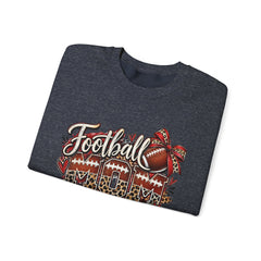Football Mom Crewneck Sweatshirt — Leopard & Bow Team Spirit