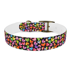 Dog Collar- Rainbow Hearts