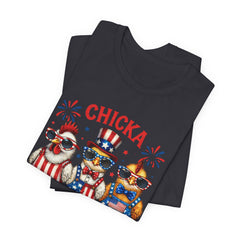 Chicka Boom Boom Patriotic Chickens Tee - 4th of July USA Shirt
