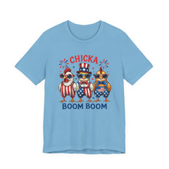 Chicka Boom Boom Patriotic Chickens Tee - 4th of July USA Shirt