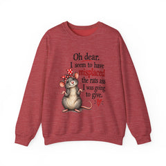 Sarcastic Crewneck Sweatshirt - Don’t Give A Rats Ass