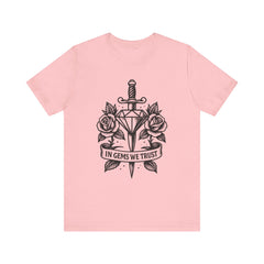 'In Gems We Trust' | Edgy Casual Wear, Gift for Rock Lovers, Men's & Women's Apparel, Perfect for Festivals