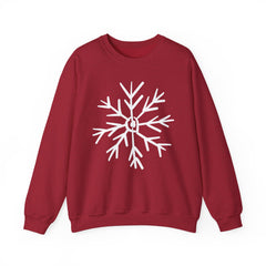 Cozy Snowflake Crewneck Sweatshirt for All Seasons |Hand drawn, Lounging, Holidays, Snow