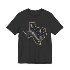 Texas Night Sky Tee — Celestial Moon & Stars State Graphic T-Shirt