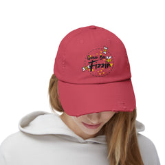 Distressed Cap with Queen Bee Fizzin Design, Vintage Hat, Bee Lovers, Jewelry Reveals