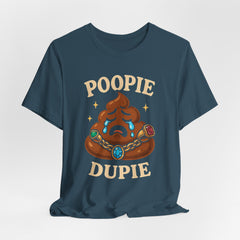 Funny Poop Doopie Emoji Tee, Quirky Graphic, Humorous Apparel, Playful Wear, Fizzing jewelry
