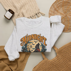 Midnight Howl Club Sweatshirt — Moonlit Wolves Graphic Crewneck