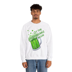 St. Patrick's Day Unisex Crewneck Sweatshirt - Let the Shenanigans Begin