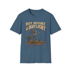 Dust, Distance & Daylight T-Shirt — Vintage Windmill Graphic Tee for Outdoor Lovers- Southern Heritage