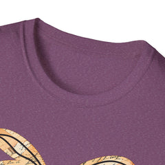 Vintage Newspaper Print Pen & Ink Bow T-Shirt