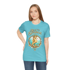 Sea the Sparkle Seahorse T-Shirt — Nautical Mermaid Beach Tee