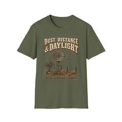 Dust, Distance & Daylight T-Shirt — Vintage Windmill Graphic Tee for Outdoor Lovers- Southern Heritage