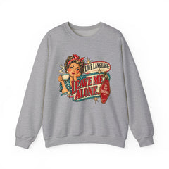 Retro Rosie 'Leave Me Alone' Vintage Pin-Up Graphic Sweatshirt- Valentine