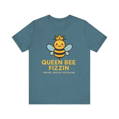 Queen Bee Fizzin' Unisex T-Shirt - Cute Bee Graphic Tee for Bee Lovers