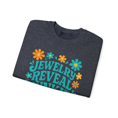 Jewelry Reveal Junkie Sweatshirt by Gildan, Cozy Unisex Crewneck, Gift for Jewelry Lovers