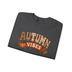 "Autumn Vibes" Graphic Fall Pullover Crewneck Sweatshirt