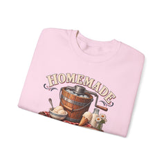 Crewneck Sweatshirt — "Homemade Ice Cream Social" Vintage Ice Cream Maker Design