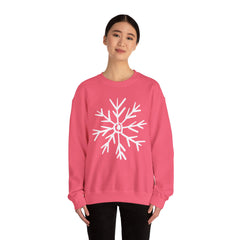 Cozy Snowflake Crewneck Sweatshirt for All Seasons |Hand drawn, Lounging, Holidays, Snow