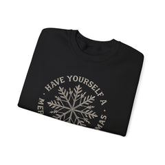 “Have Yourself a Merry Little Christmas” Snowflake Gildan Crewneck Sweatshirt