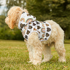 Pet Hoodie - Chocolate Hearts and Rainbows - Spoil Your Fur Baby