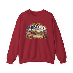Muscadine Vineyard Crewneck Sweatshirt — Vintage Grape Winery Graphic - Southern Heritage
