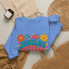 Jewelry Reveal Junkie Sweatshirt by Gildan, Cozy Unisex Crewneck, Gift for Jewelry Lovers