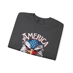 AMERICA - Bald Eagle- Unisex Heavy Blend™ Crewneck Sweatshirt