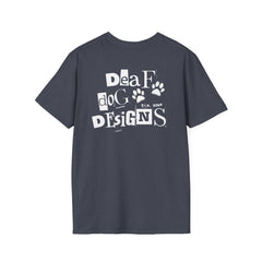 FB Rockstar Dog Unisex T-Shirt - Deaf Dogs Definitely Rock Piano/Keyboard Design