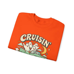 Cruisin' With My Boos Sweatshirt — Cute Ghost Halloween Crewneck