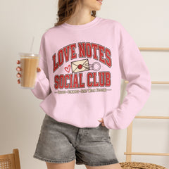Love Notes Social Club Sweatshirt — Retro Valentine Crewneck