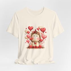 Valentine Unicorn Tee — Cute Heart Balloon Unicorn Graphic T-Shirt