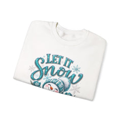 Let It Snow Snowman Crewneck Sweatshirt — Cozy Holiday Winter Pullover