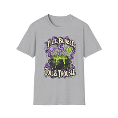Fizz, Bubble Witch Tee — "Fizz, Bubble, Toil & Trouble" Halloween Graphic T-Shirt BP
