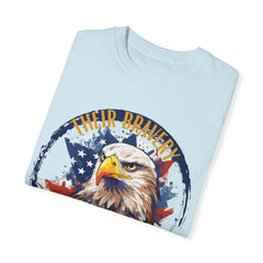 Their bravery, our freedomsT-shirt - Military Branches, Right to Bear Arms, American Flag