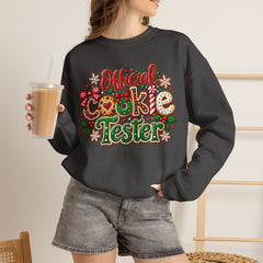 "Official Cookie Tester" Christmas Holiday Sweatshirt