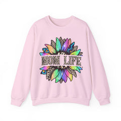 “Mom Life” Vintage Cool Life Flower Crewneck Sweatshirt