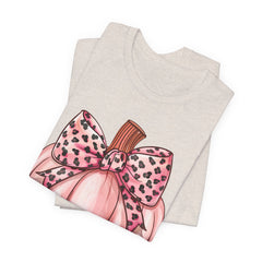 Cute Pink Pumpkin Graphic Tee for Fall, Autumn Shirt, Halloween Top, Harvest Celebration T-Shirt, Seasonal Apparel, Gift Idea