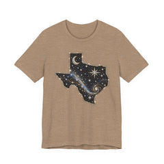 Texas Night Sky Tee — Celestial Moon & Stars State Graphic T-Shirt
