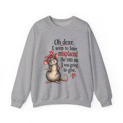 Sarcastic Crewneck Sweatshirt - Don’t Give A Rats Ass