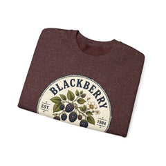 Blackberry Picking Club Crewneck Sweatshirt — Vintage Fruit Patch Design