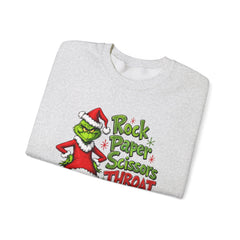 Rock - Paper - Scissors - Throat Punch- Dr. Seuss Grinch Christmas Sweatshirt