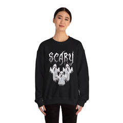 Scary Ghosts Unisex Crewneck Sweatshirt | Halloween Apparel, Spooky Sweatshirt, Ghost Theme, Gift for Halloween Lovers, Cozy Fall Fashion