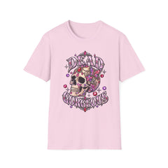"Dead Gorgeous" T‑Shirt- Skull Floral- Halloween Vibes