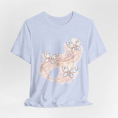 Butterfly Sparkle Tee — Pastel Crystal Butterflies Graphic T-Shirt