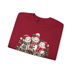 Winter is Better with Friends - Snowmen Crewneck Sweatshirt, Cozy Christmas Apparel, Holiday Festive Sweatshirt